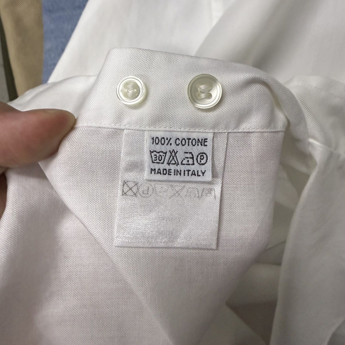 Maison Kitsune Kitsune White Margiela Style Button Up Poplin Shirt Size US L / EU 52-54 / 3 - 9 Thumbnail