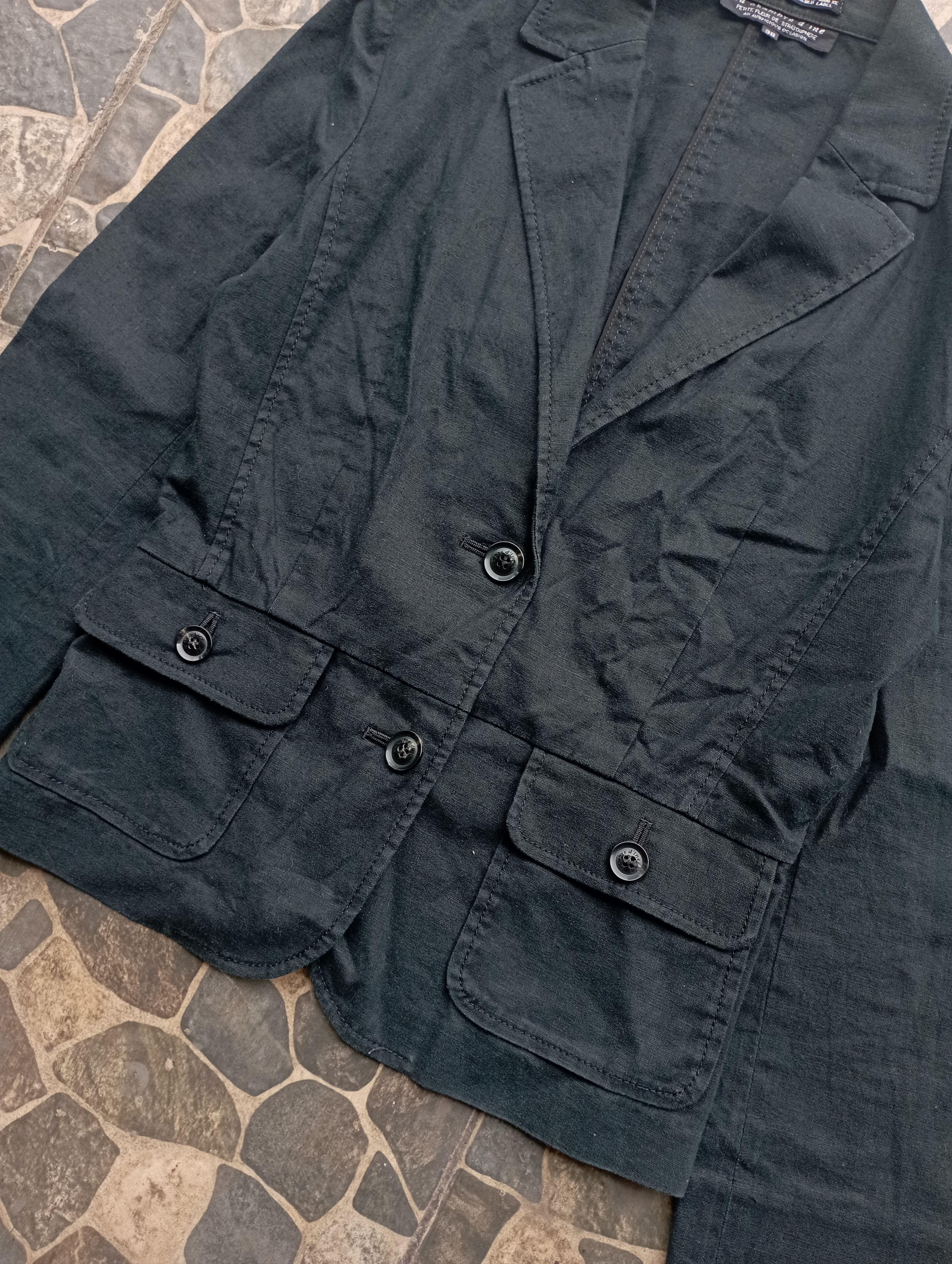 Japanese Brand × Yohji Yamamoto Le Chambre D'Ine by Yohji Yamamoto Black Blazer Size S / US 4 / IT 40 - 4 Thumbnail