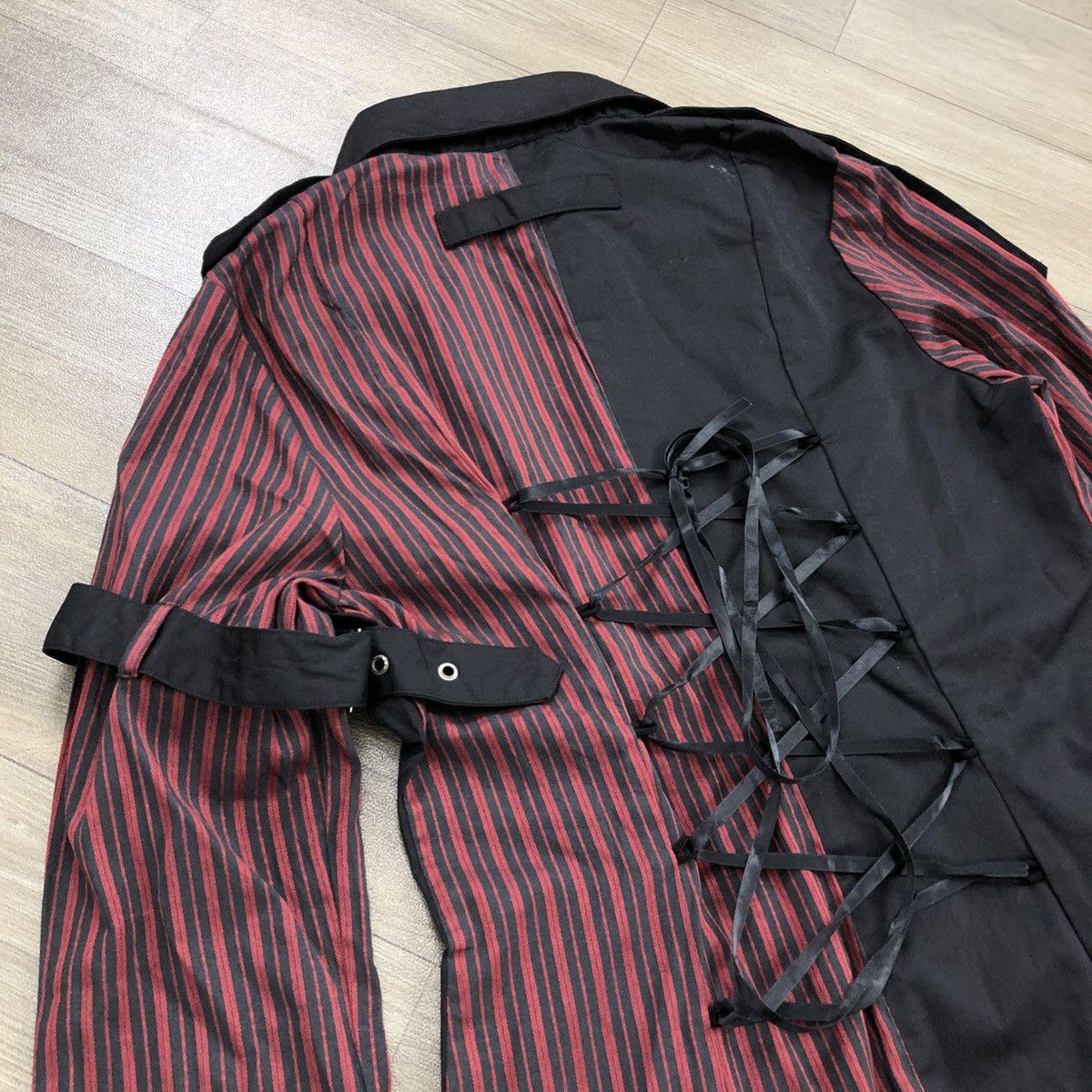14th Addiction × If Six Was Nine × Le Grande Bleu (L.G.B.) 2000s Body Linr Bondage Punk LGB GOA Striped Button Up Size US M / EU 48-50 / 2 - 14 Thumbnail