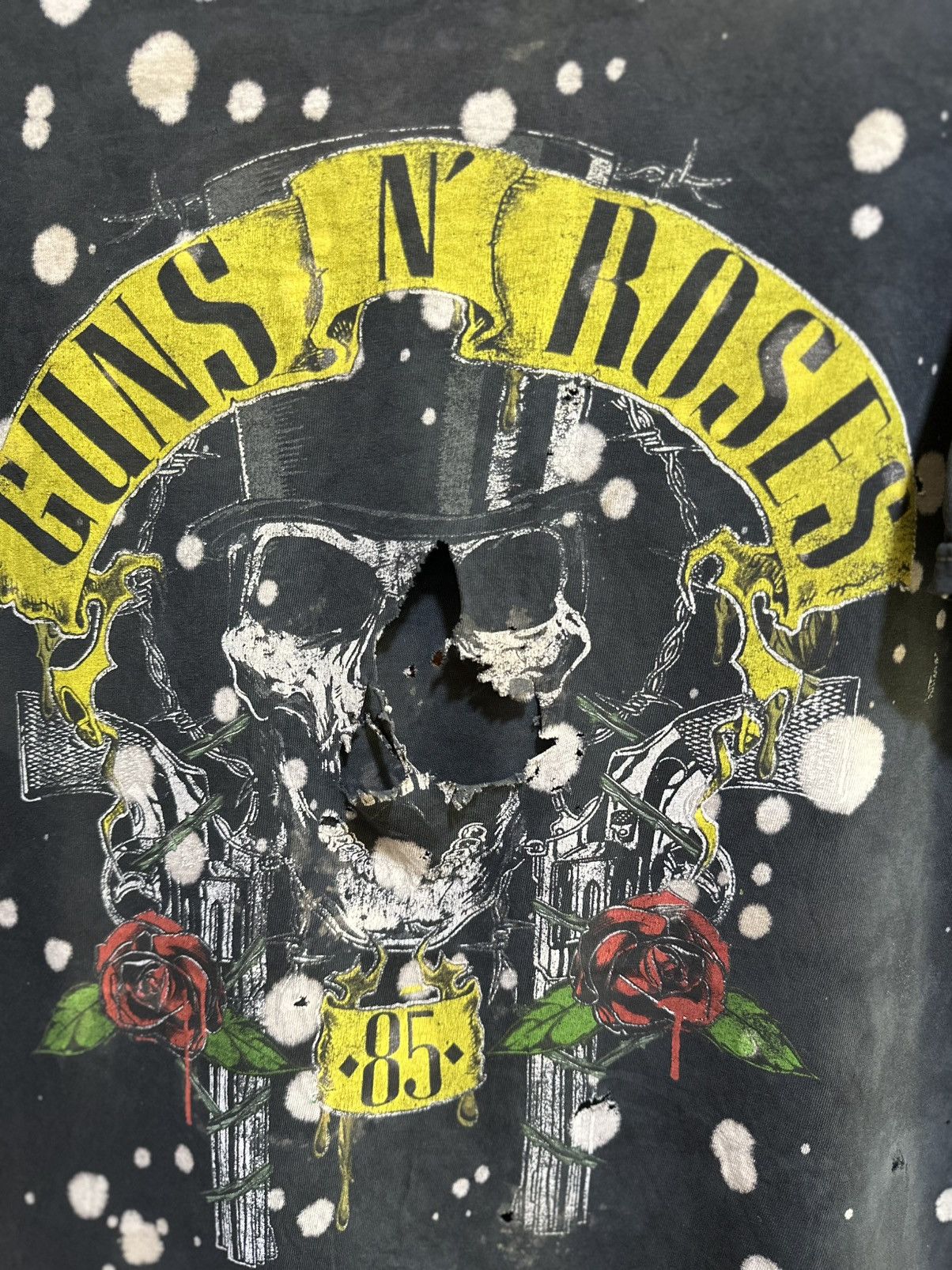 Band Tees × Vintage Rare Vintage Guns N Roses Asid Wash Distress Size US XL / EU 56 / 4 - 2 Thumbnail