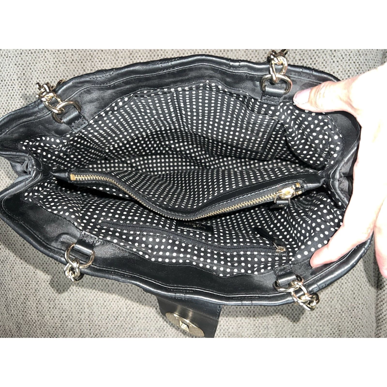Vintage KATE SPADE Astor Court Elena Quilted Purse Shoulder Hand Bag Leather Black | Kate Spade New York | Women | Medium | Black | Quilted | Shoulder Bag Size ONE SIZE - 5 Thumbnail