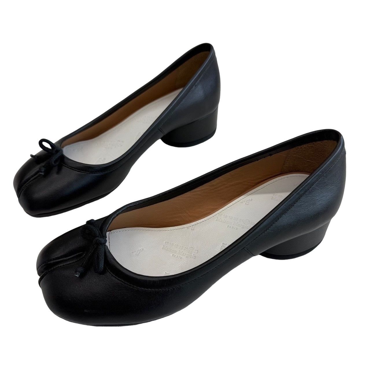 Maison Margiela Tabi Bow Block Heel Pumps Size 38