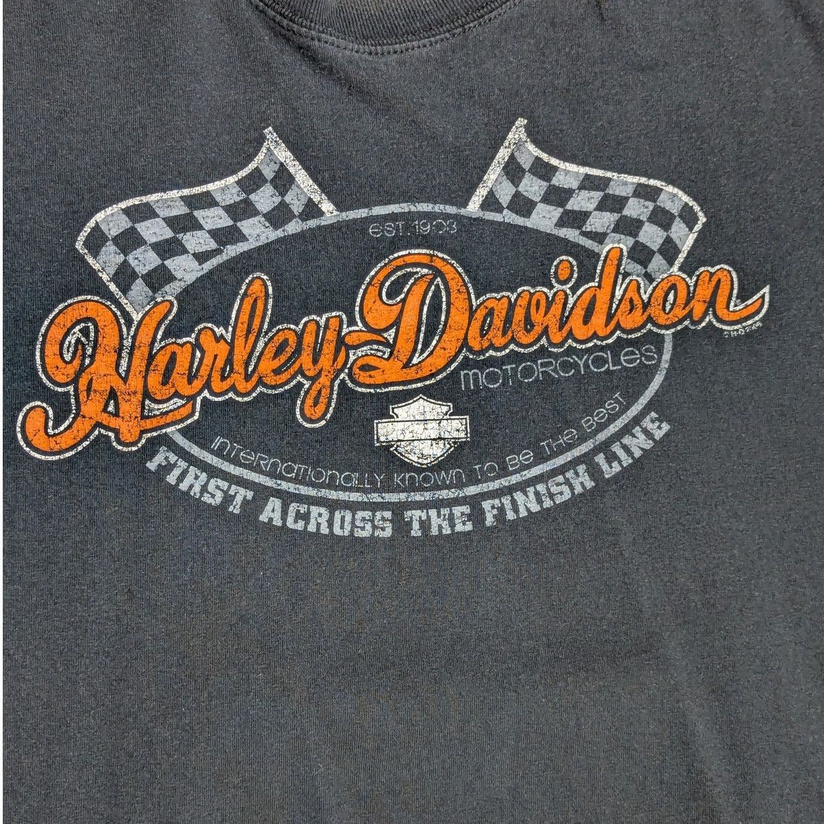 Harley Davidson × Vintage Vintage Harley Davidson Motorcycles Vaxjo Sweden Tee Shirt Size US XL / EU 56 / 4 - 7 Thumbnail