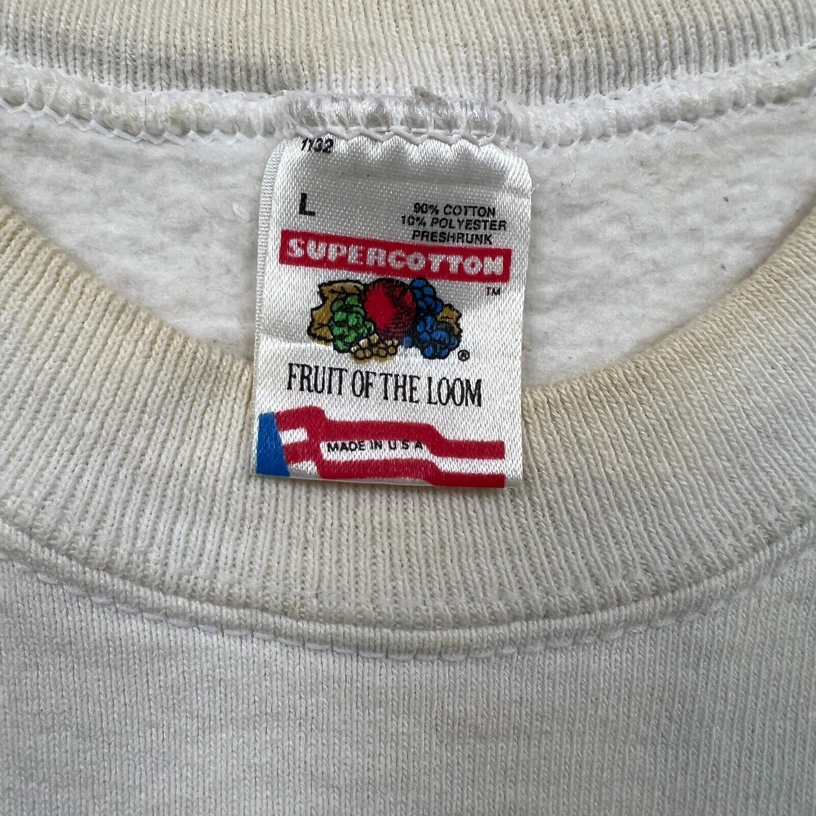 Vintage University of Waterloo Sweatshirt Large White Pullover 90s Size US L / EU 52-54 / 3 - 8 Thumbnail