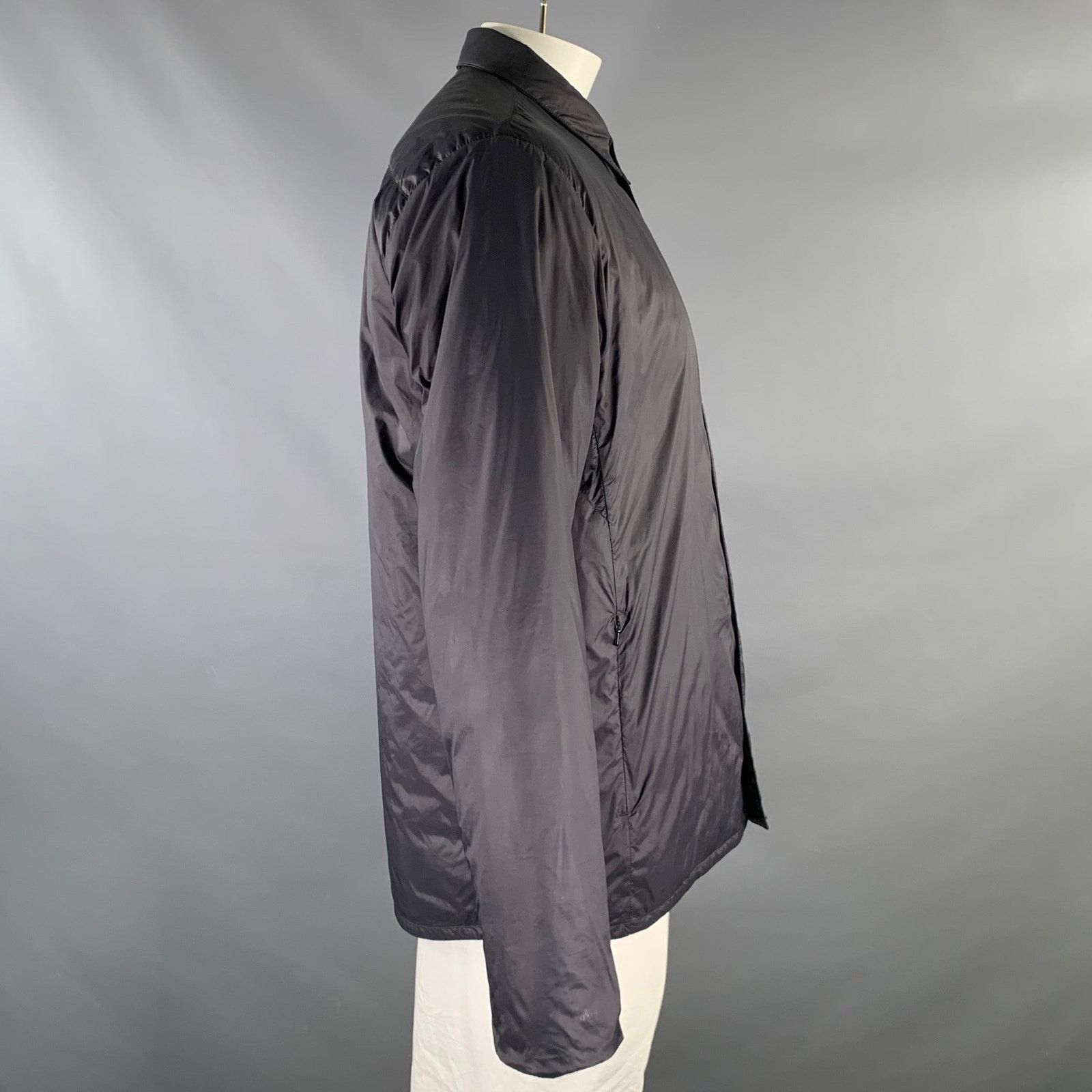 Norse Projects Size XL Black Solid Polyamide Shirt Jacket Jacket Size US XL / EU 56 / 4 - 2 Thumbnail