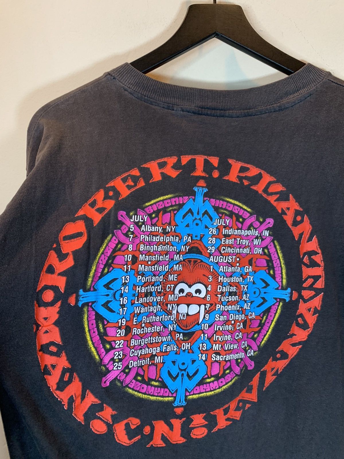Band Tees × Led Zeppelin × Vintage *RARE* Vintage 1990 Robert Plant Manic Nirvana Art T-Shirt L Size US L / EU 52-54 / 3 - 4 Thumbnail