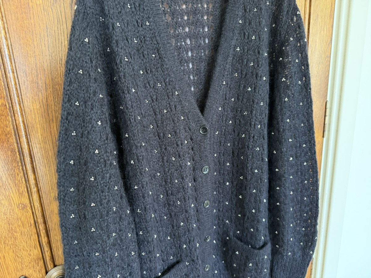 Saint Laurent Paris FW15 Saint Laurent studded mohair black cardigan glass Hedi Size US M / EU 48-50 / 2 - 11 Thumbnail