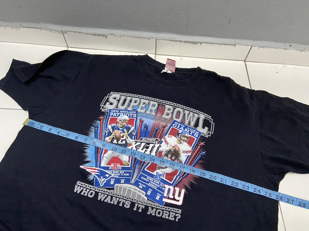 NFL NFL SUPERBOWL NY vs PATRIOTS SUPER XL-II BOWL 2008 TEE SHIRT Size US XXL / EU 58 / 5 - 9 Thumbnail