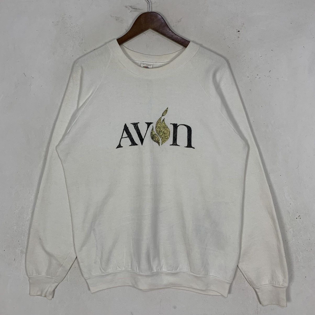 Vintage Vintage Fruit Of The Loom Avon Big Logo Flame sweatshirt Size M / US 6-8 / IT 42-44 - 2 Thumbnail