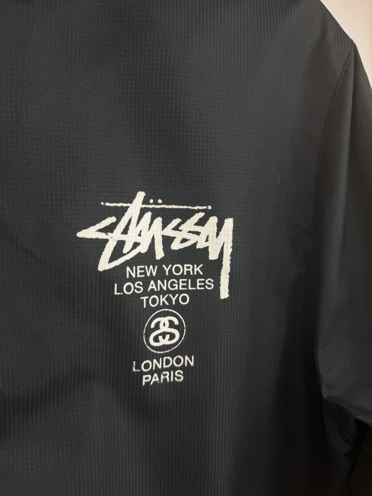 Stussy × Vintage Windbreaker Stussy Black Small Logo Men's M Cities Jacket Size US M / EU 48-50 / 2 - 7 Thumbnail