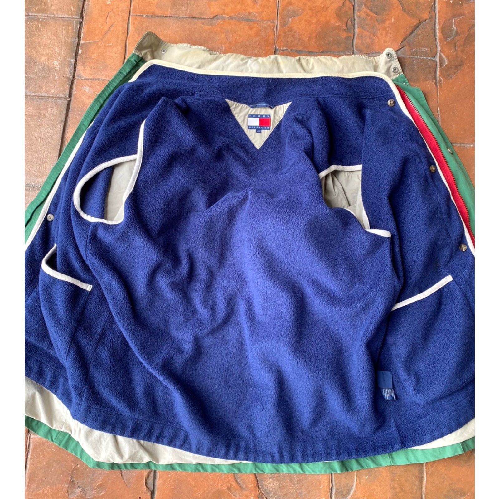 Tommy Hilfiger VINTAGE Tommy Hilfiger Outdoors Windbreaker Chore Jacket Large Green L Size US L / EU 52-54 / 3 - 4 Thumbnail