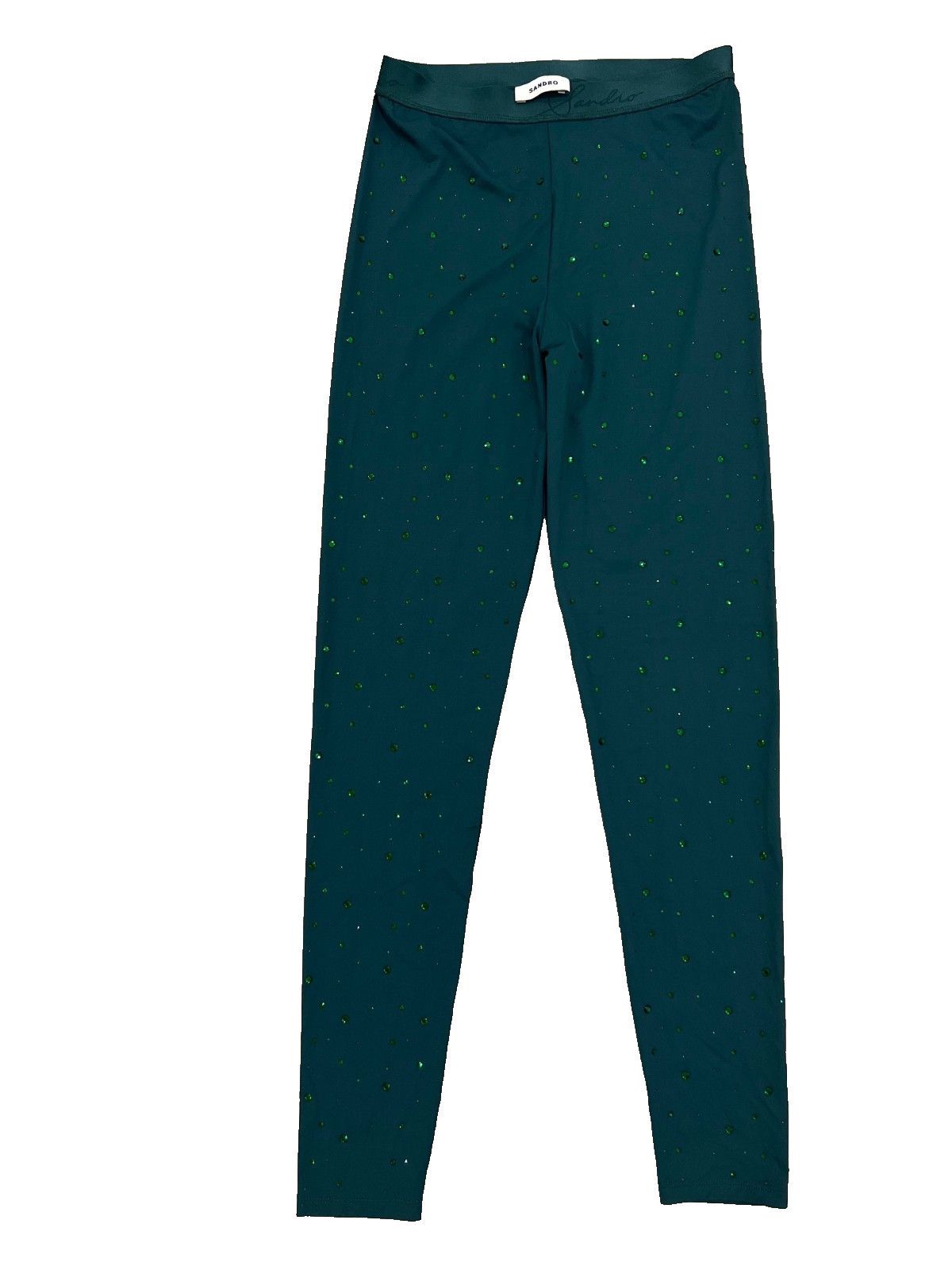 Sandro Sandro Rhinestone Leggings Green ( S ) Size 22" - 4 Thumbnail