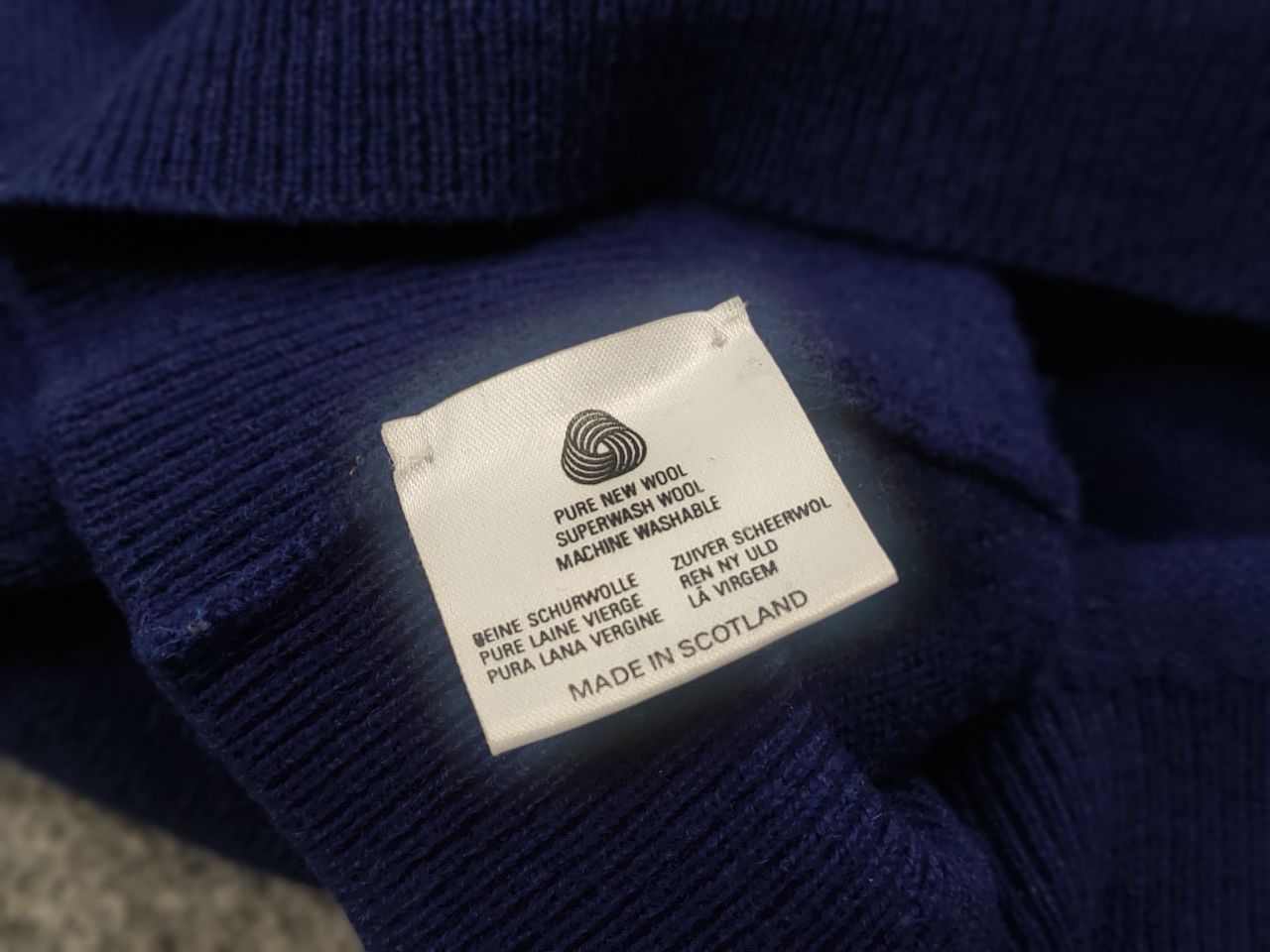 Pringle Of Scotland Vintage 80-90's Pringle Scotland Pure Wool Blue Knit Sweater Size US XL / EU 56 / 4 - 13 Thumbnail