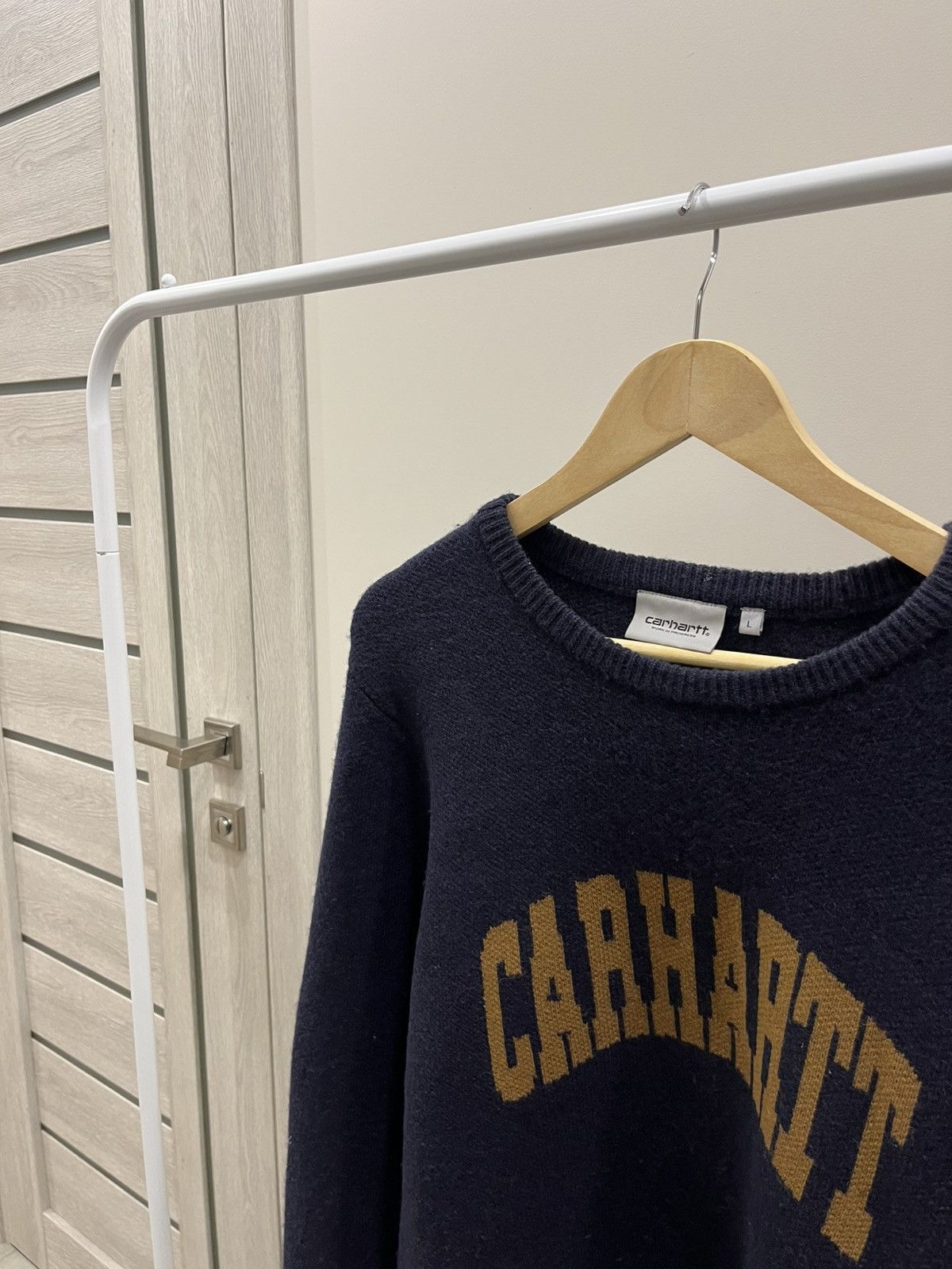 Carhartt Carhartt Big Logo Camo Knit Sweater Size US L / EU 52-54 / 3 - 5 Thumbnail