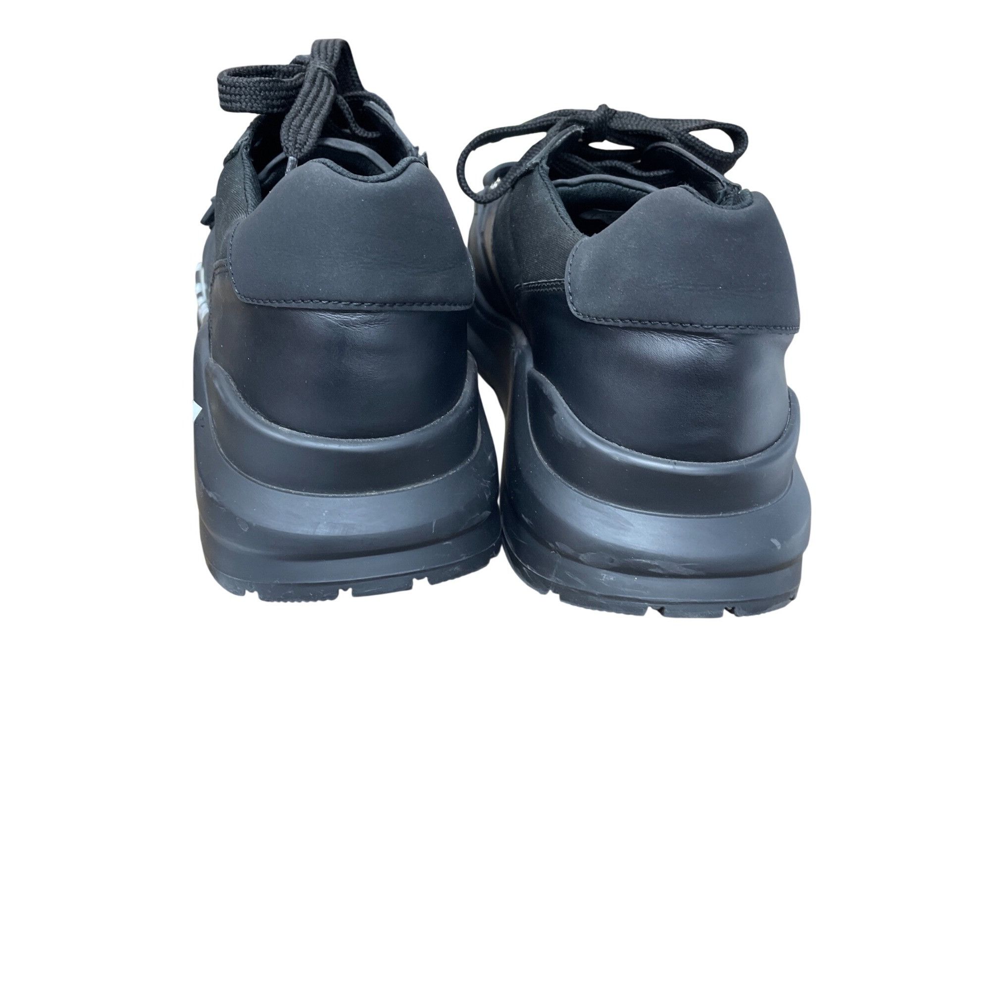 Burberry Burberry Auth Mens Black Kingdom Leather Hook loop Mesh Snea Size US 13 / EU 46 - 15 Thumbnail