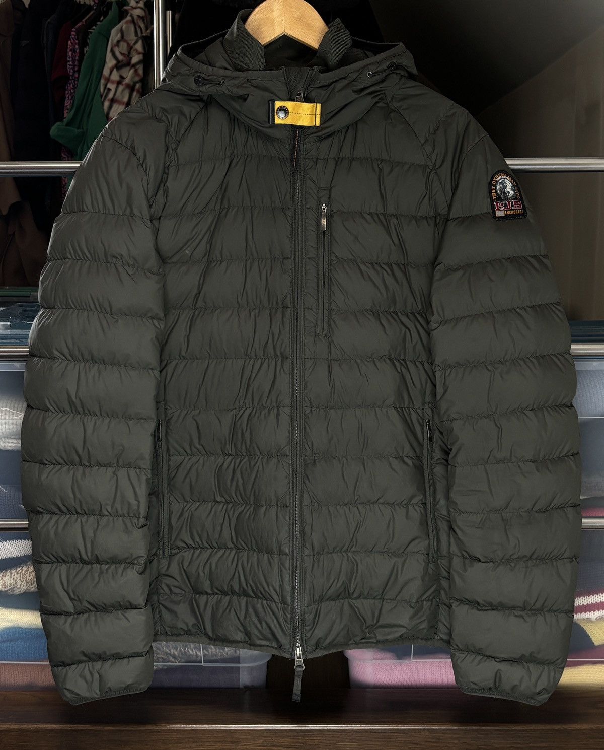Parajumpers Parajumpers Khaki Hooded Down Puffer Outdoor Jacket Size US L / EU 52-54 / 3 - 1 Thumbnail