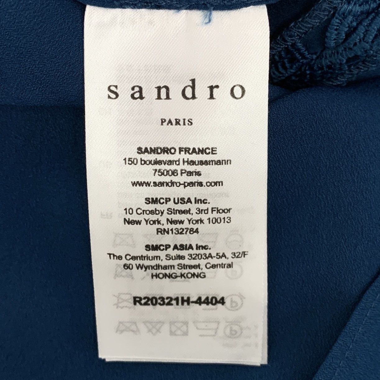 Sandro Sandro Blue Floral Lace Hollow Out Long Sleeve Dress K26WX Size M / US 6-8 / IT 42-44 - 7 Thumbnail