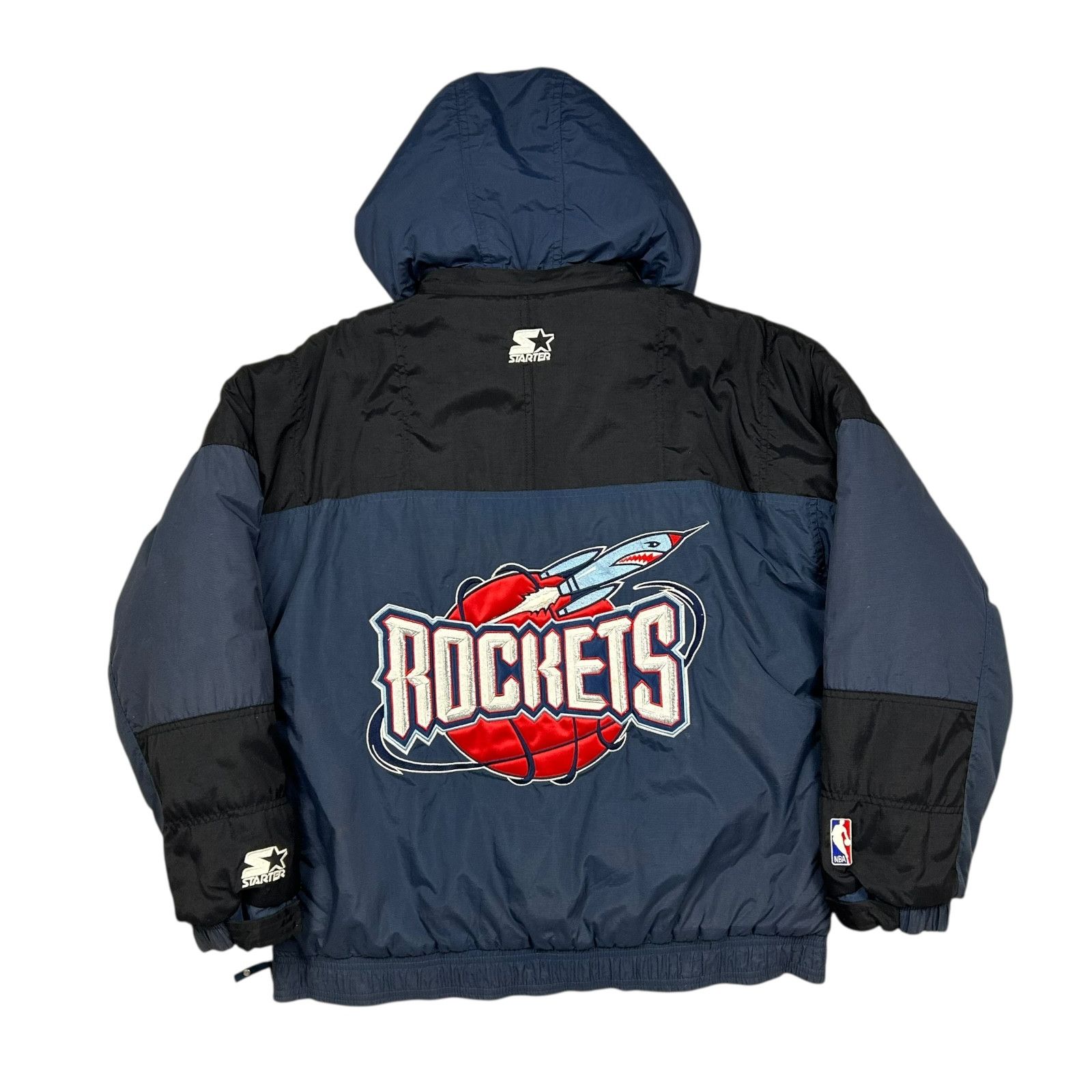 NBA VTG 90s NBA HOUSTON ROCKETS STARTER PUFFER JACKET PULLOVER Size US M / EU 48-50 / 2 - 1 Thumbnail