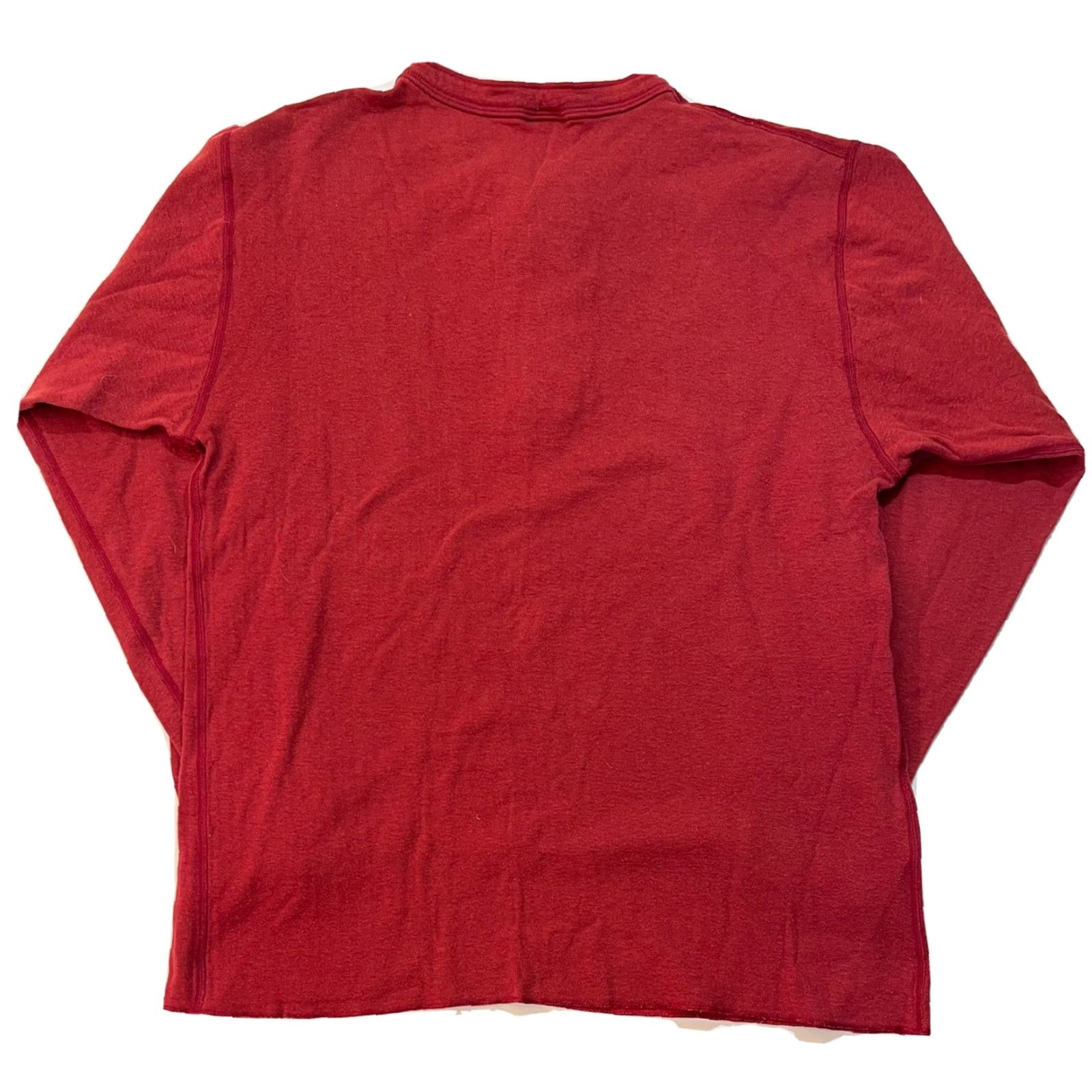 Vintage VINTAGE L.L. Bean River Driver Thermal Shirt Wool Blend Henley Red 90s Mens Size L Shirt Size US L / EU 52-54 / 3 - 6 Thumbnail