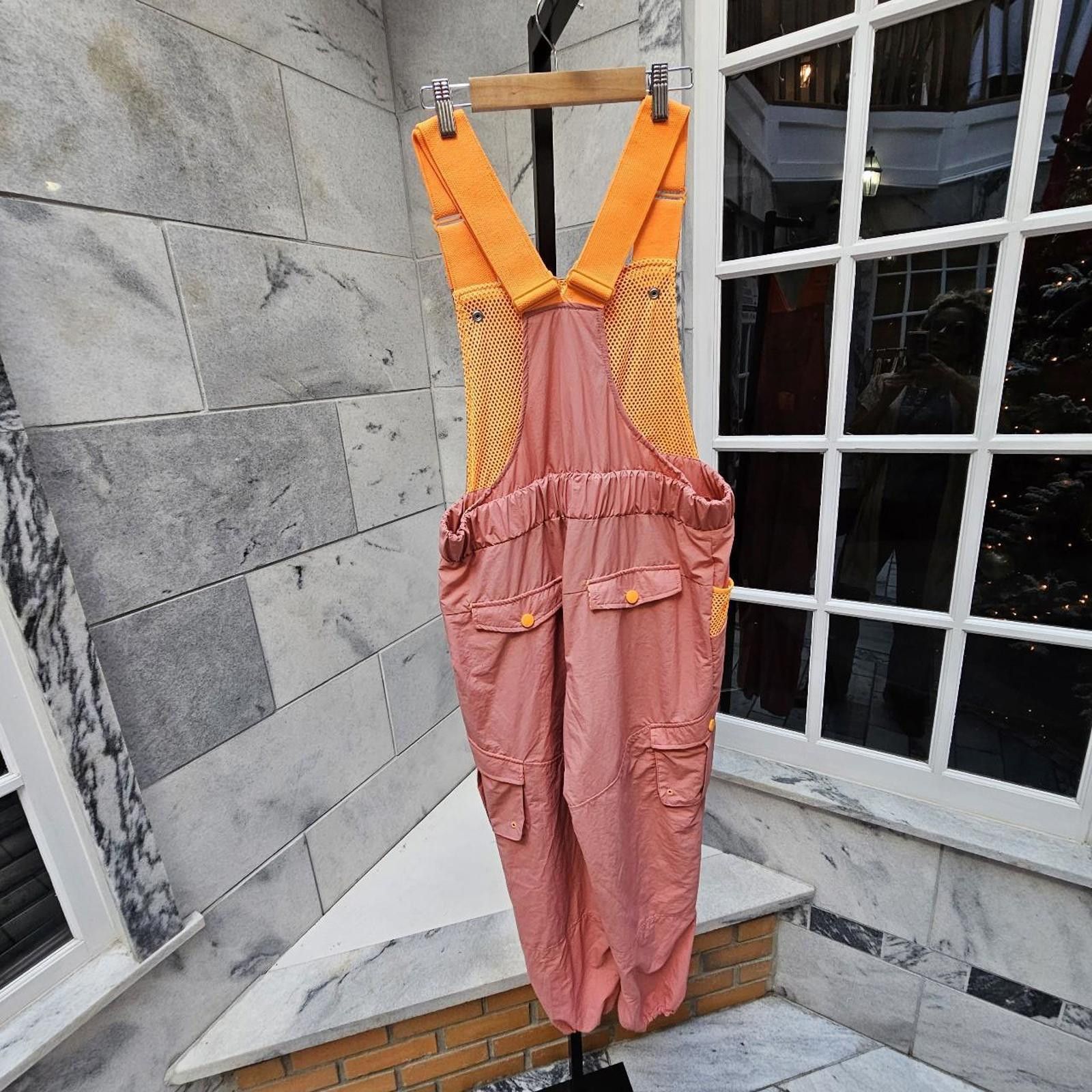 Free People Free People Orange & Pink Overalls Morning Meadow Onesie Size 28" / US 6 / IT 42 - 2 Thumbnail