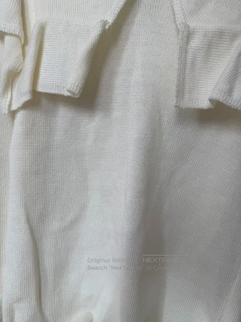 Comme des Garcons Comme Des Garcons Ivory Off-Shoulder Big Collar Sweater Size XS / US 0-2 / IT 36-38 - 8 Thumbnail