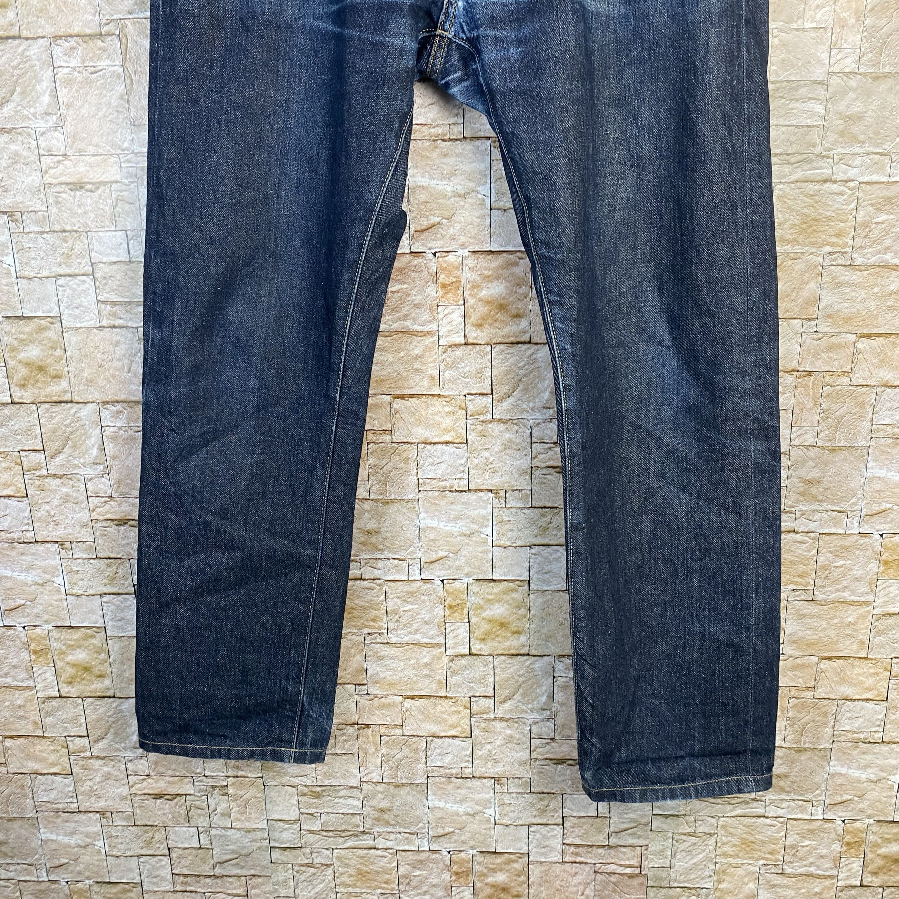 Japanese Brand Uniqlo blue selvedge vintage Denim Pants #7567 Size US 31 - 4 Thumbnail