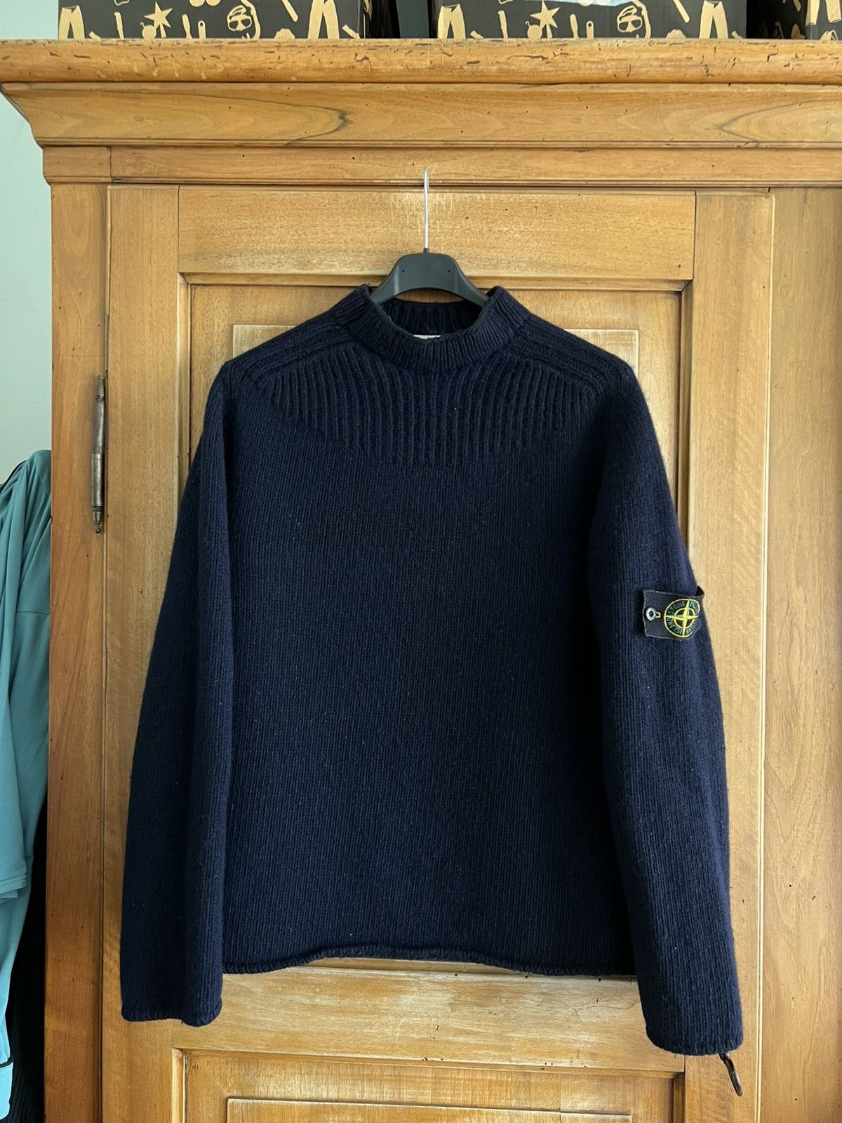 Stone Island A/W 2002 Stone Island Ribbed Collar Jumper Size XL Size US XL / EU 56 / 4 - 2 Thumbnail