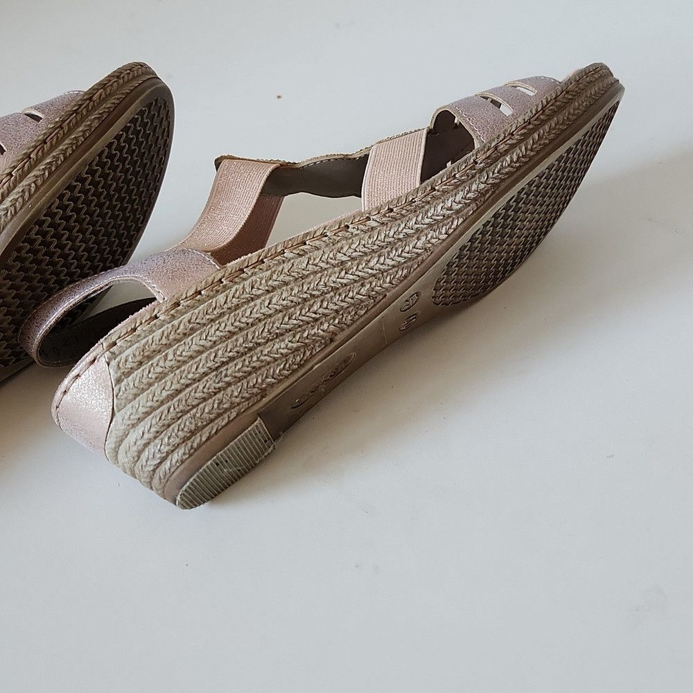Rieker RIEKER | Women's Fanni 59 Sandals Espadrilles Wedges Pink S Size US 10 / IT 40 - 6 Thumbnail