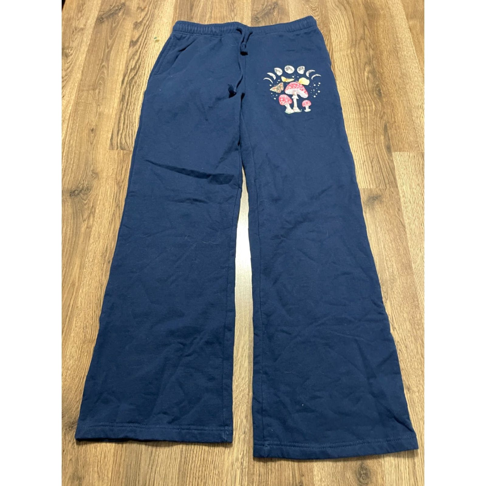 Vintage Mighty Fine Outfit Sweatshirt+Pants, Women's SM, Blue, Butterfly Mushroom Moons, Outfit/Set, Modern, Fall/Spring/Summer, Womens Size S / US 4 / IT 40 - 2 Thumbnail