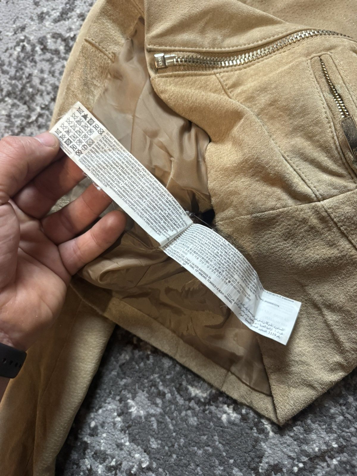 Japanese Brand × Vintage Vintage Y2K Suede Opium Asymmetrical Motorcycle Owens Style Size US S / EU 44-46 / 1 - 7 Thumbnail