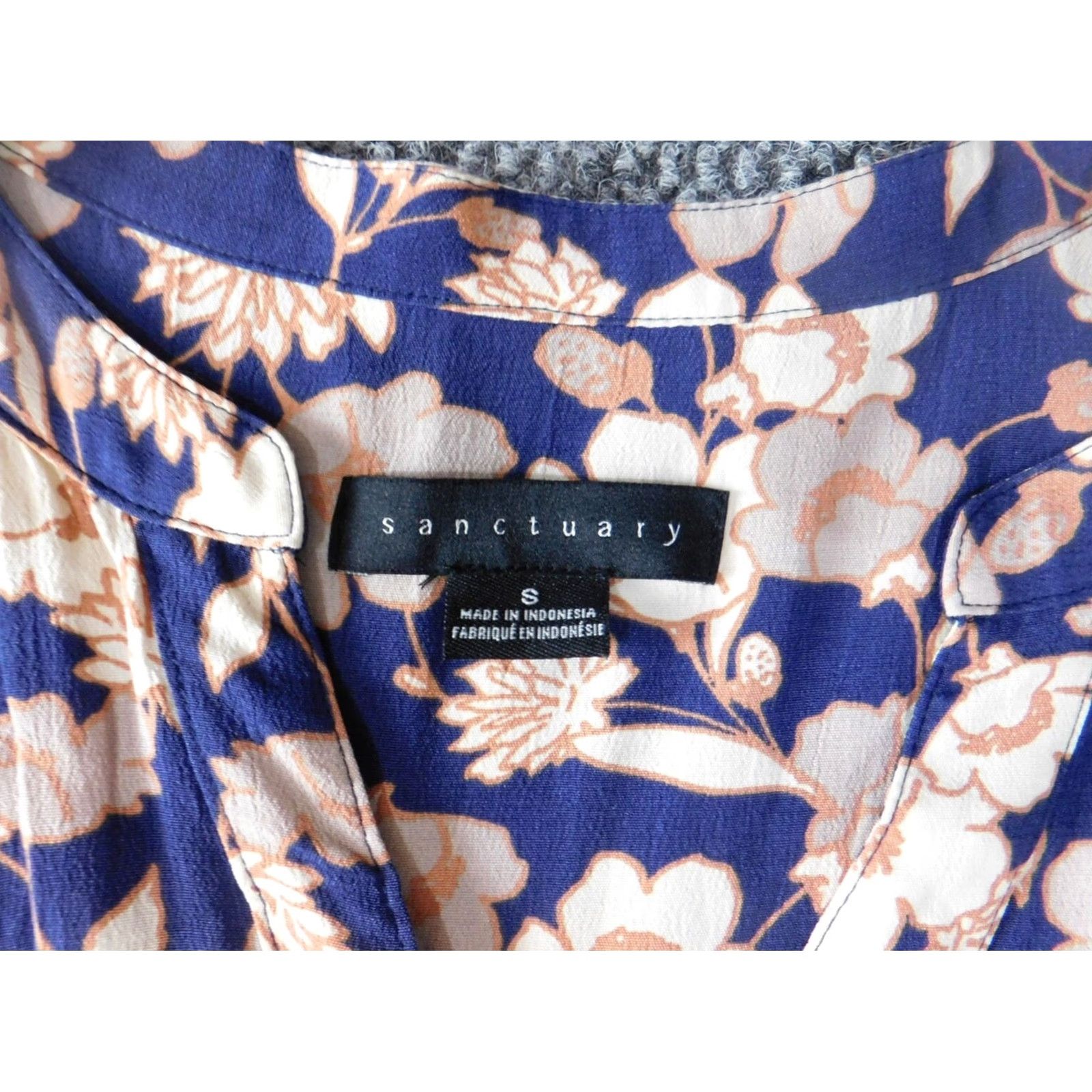 Sanctuary Sanctuary Blouse Sleeveless Collared Cotton? No, Rayon Floral Blue S Women Shirt Size S / US 4 / IT 40 - 4 Thumbnail