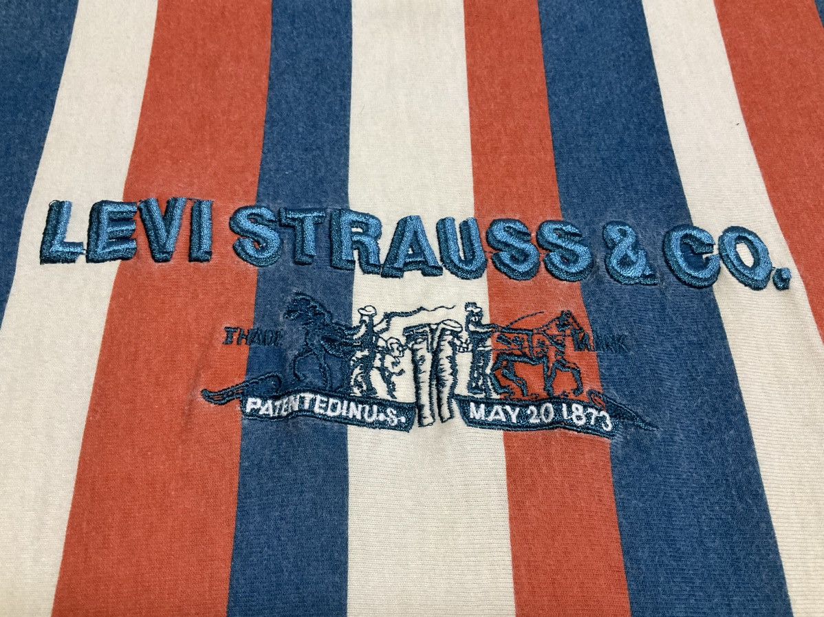 Levi's × Levi's Vintage Clothing × Vintage 🔥Y2K Vintage Levis Striped Shirt Embroidered Logo Size US L / EU 52-54 / 3 - 3 Thumbnail