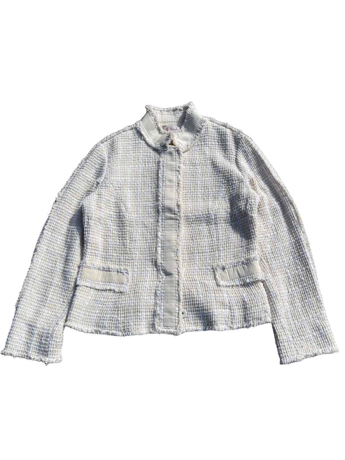 Pringle Of Scotland Pringle of Scotland Keegan Fringe Cropped Textured Jacket Size S / US 4 / IT 40 - 2 Thumbnail