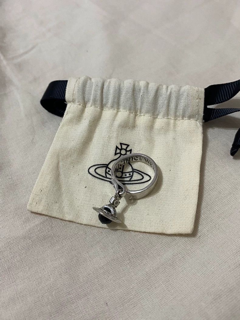 Vivienne Westwood Vivienne Westwood Vintage black agate ribbon ring Size ONE SIZE - 1 Thumbnail