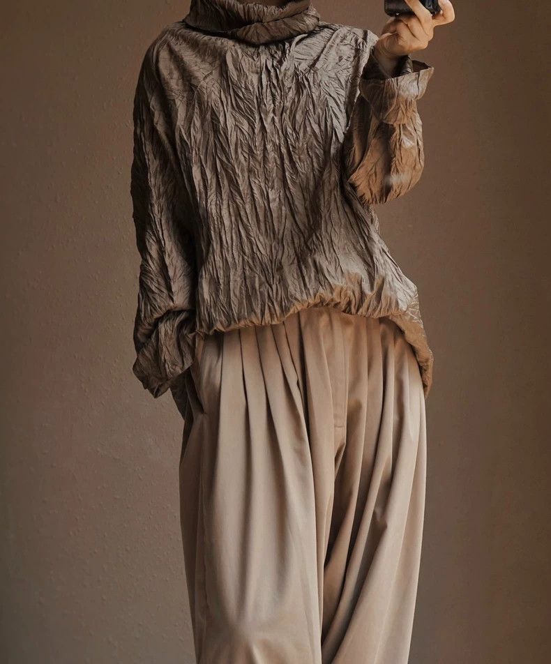 Issey Miyake Issey Miyake Brown pleated top Size M / US 6-8 / IT 42-44 - 2 Thumbnail