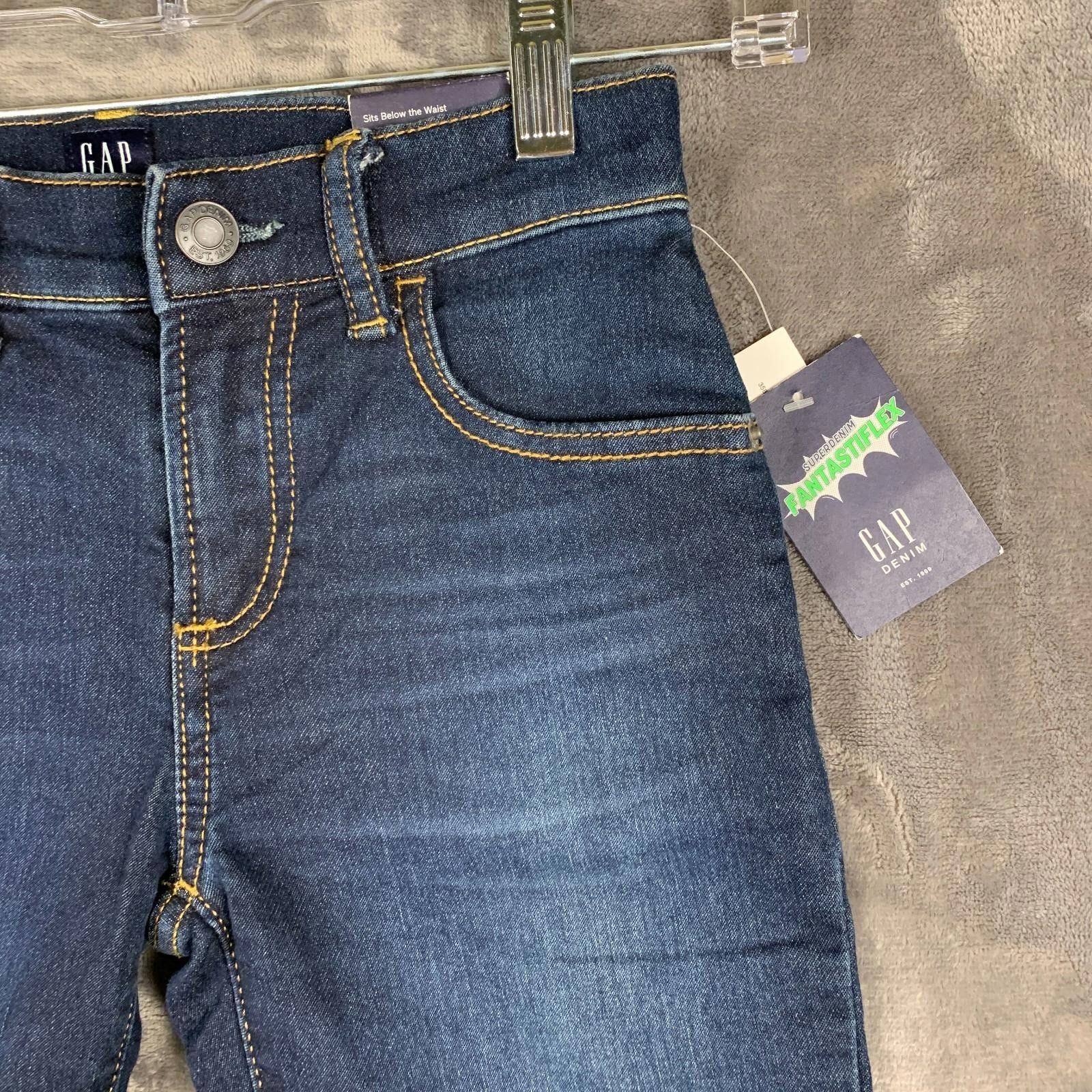 Gap NEW Gap Boys High Stretch Slim Blue Denim Jeans Sz. 6R (380) Size US 26 / EU 42 - 4 Thumbnail