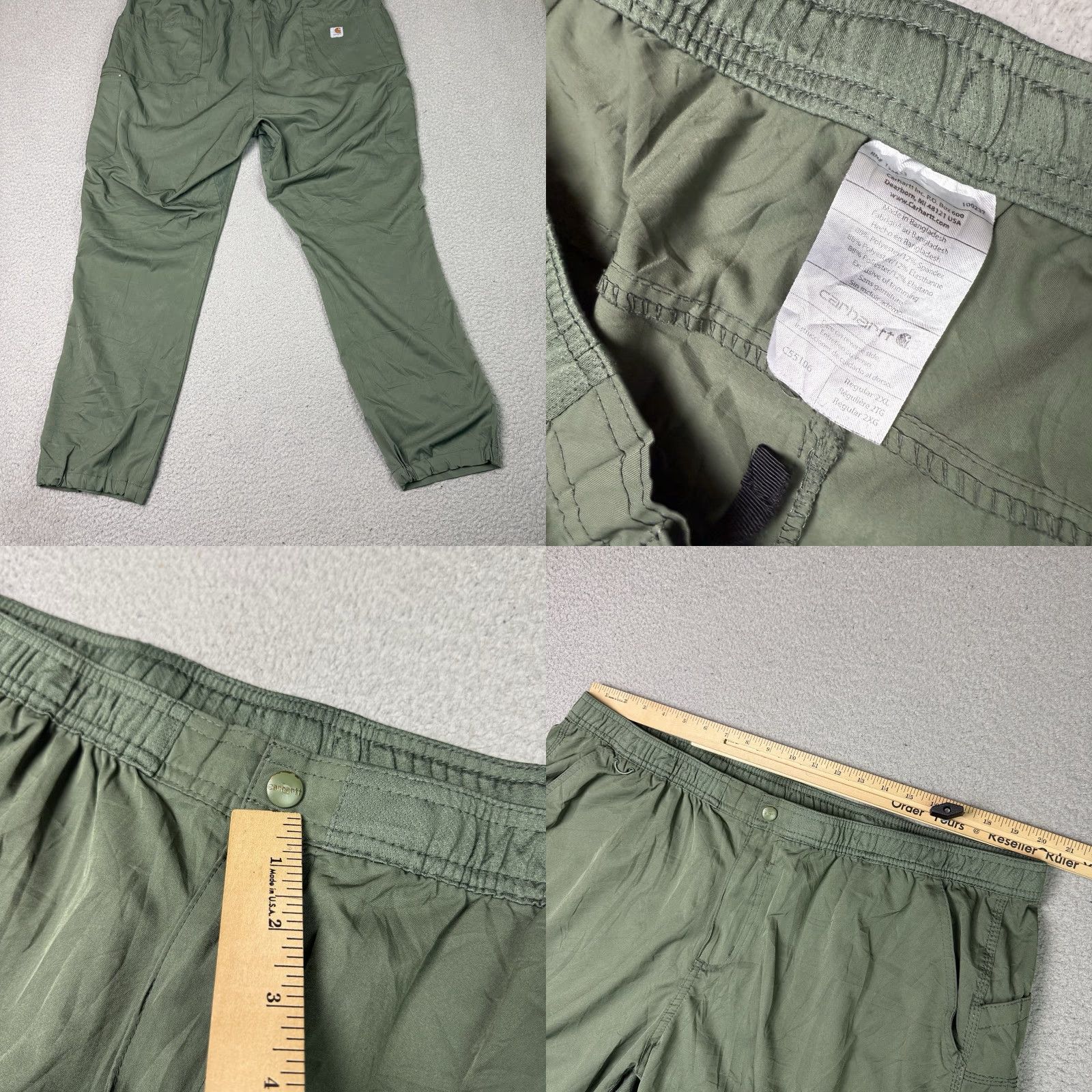 Carhartt Carhartt Force Pants Adult 2XL Green Cargo Straight Leg Pants, 2XL Carhartt Mens Cargo Pockets Green 40 in Inseam 29 in Size US 39 - 8 Thumbnail