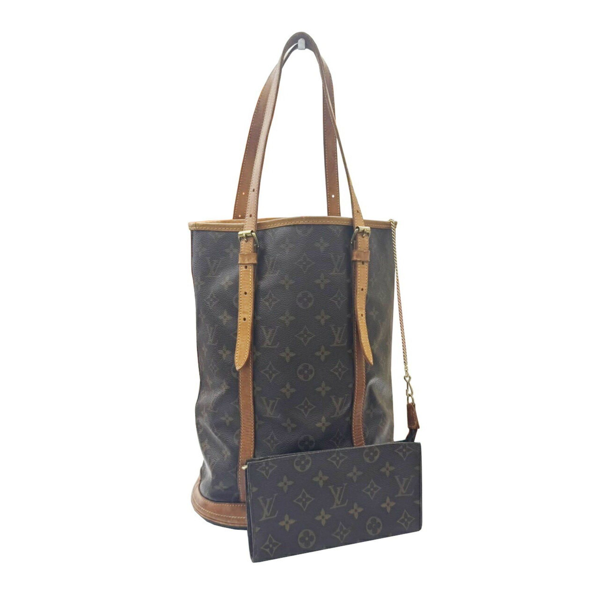 Louis Vuitton Monogram Bucket Gm M42236 Fl1004 Tote Bag Shoulder Brown Women's