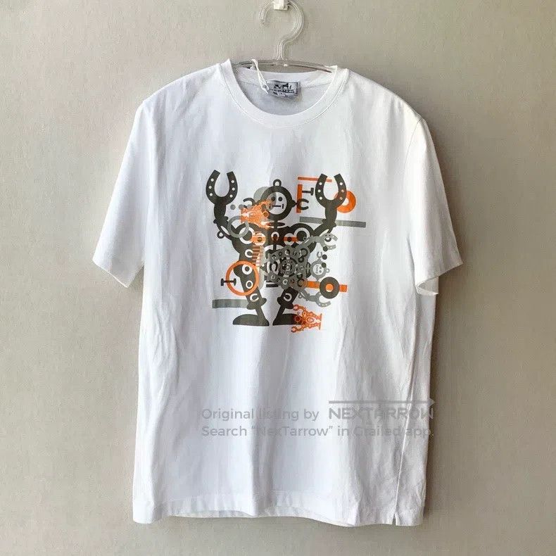 Hermes Hermes White T-shirt Size US S / EU 44-46 / 1 - 1 Thumbnail