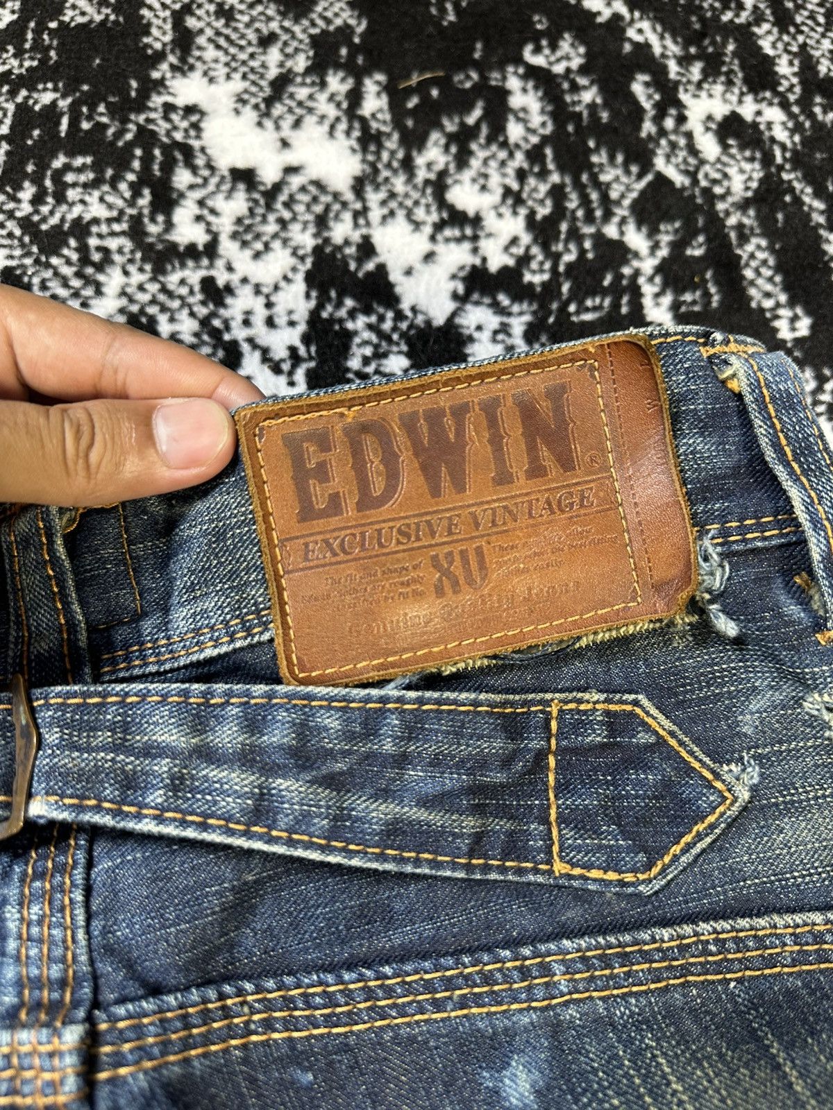 Edwin Flare Edwin Exclusive Vintage Buckle Back Distressed Denim Size US 27 - 18 Thumbnail