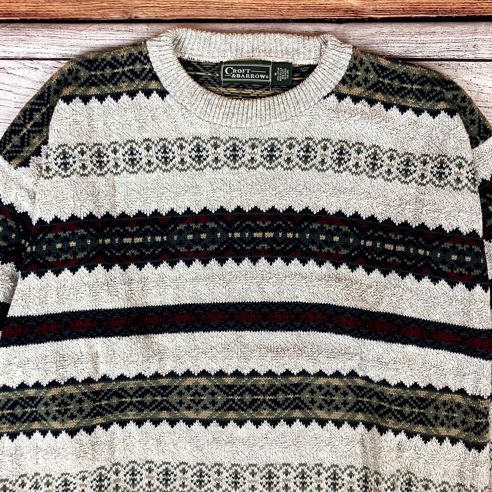 Croft & Barrow × Vintage Vintage 1990s Croft & Barrow Striped Sweater Size US M / EU 48-50 / 2 - 2 Thumbnail