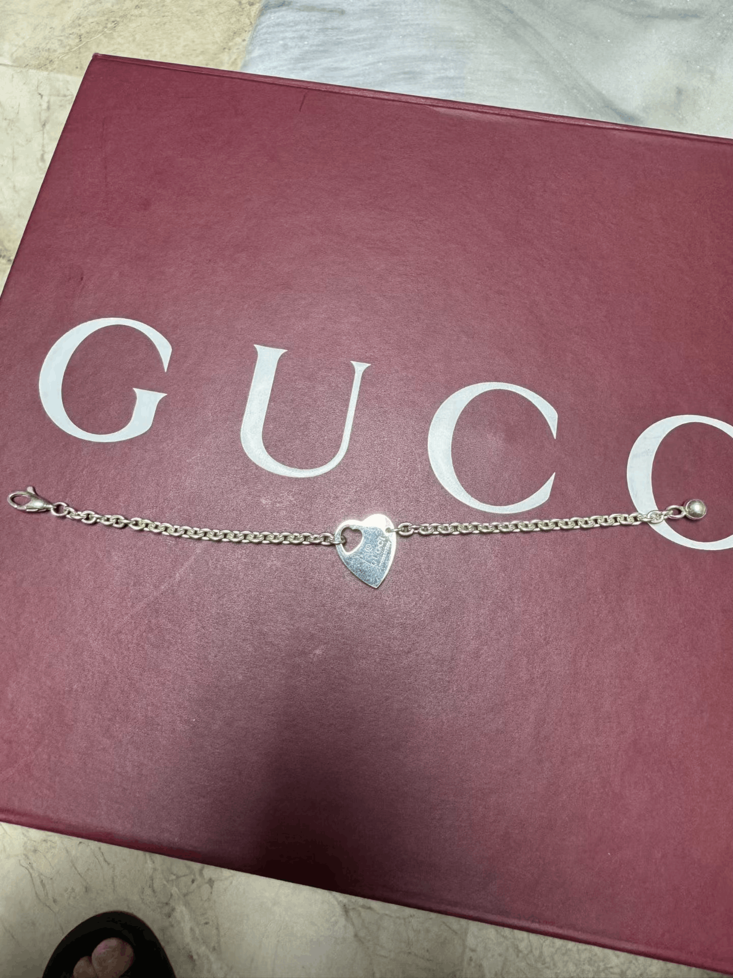 Gucci Gucci Trademark Heart Pendant Bracelet Size ONE SIZE - 1 Thumbnail