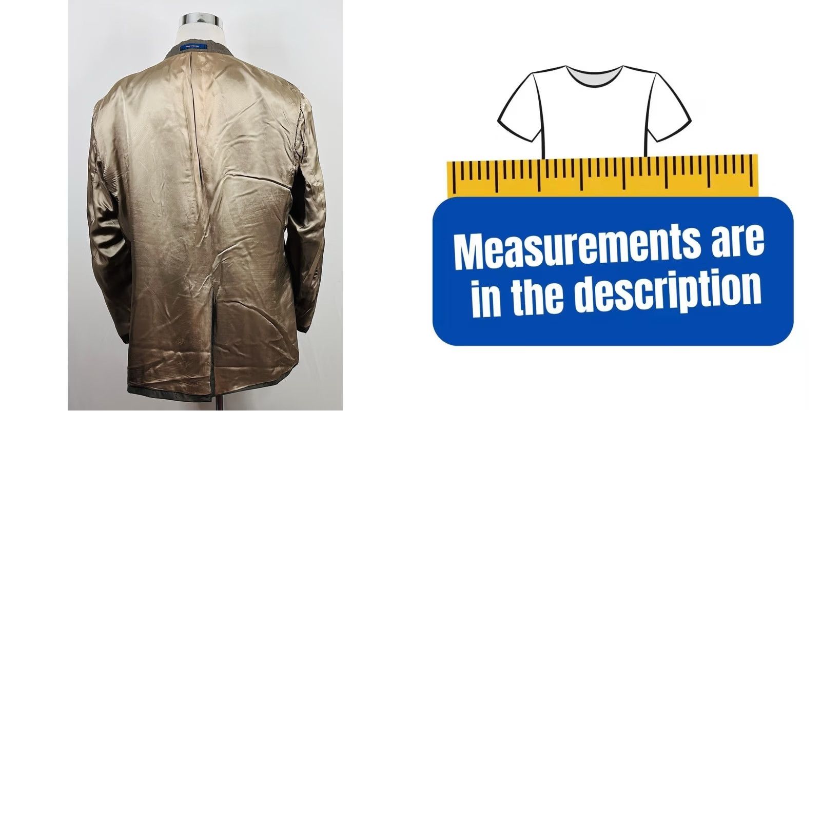 Chaps Chaps Ralph Lauren Sport Coat 50L Wool Beige Plaid Two-Button Lined Vented Men Jacket Coat Size US XS / EU 42 / 0 - 8 Thumbnail