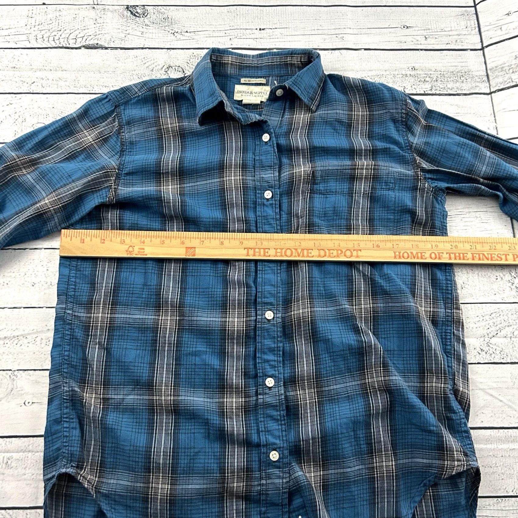 Ralph Lauren Ralph Lauren Denim & Supply Boyfriend Long Sleeve Button Front Shirt Women's M Blue Denim Shirt Women M Size M / US 6-8 / IT 42-44 - 4 Thumbnail