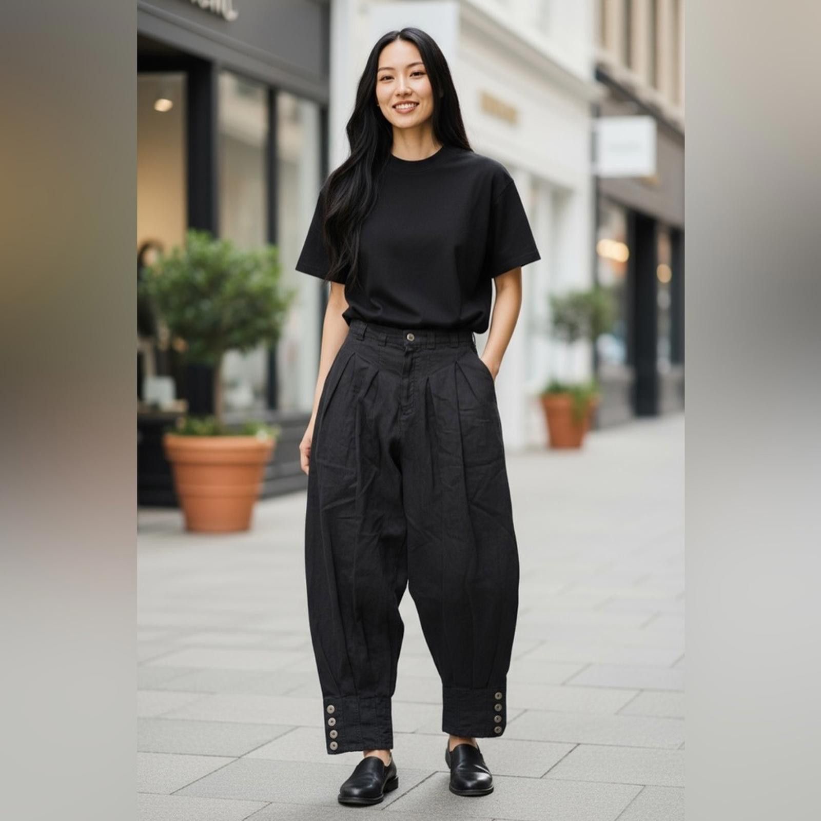 Other Luzifer Berlin Aladin Pants 100% Linen Trousers (XS) RARE Size 34R - 2 Thumbnail