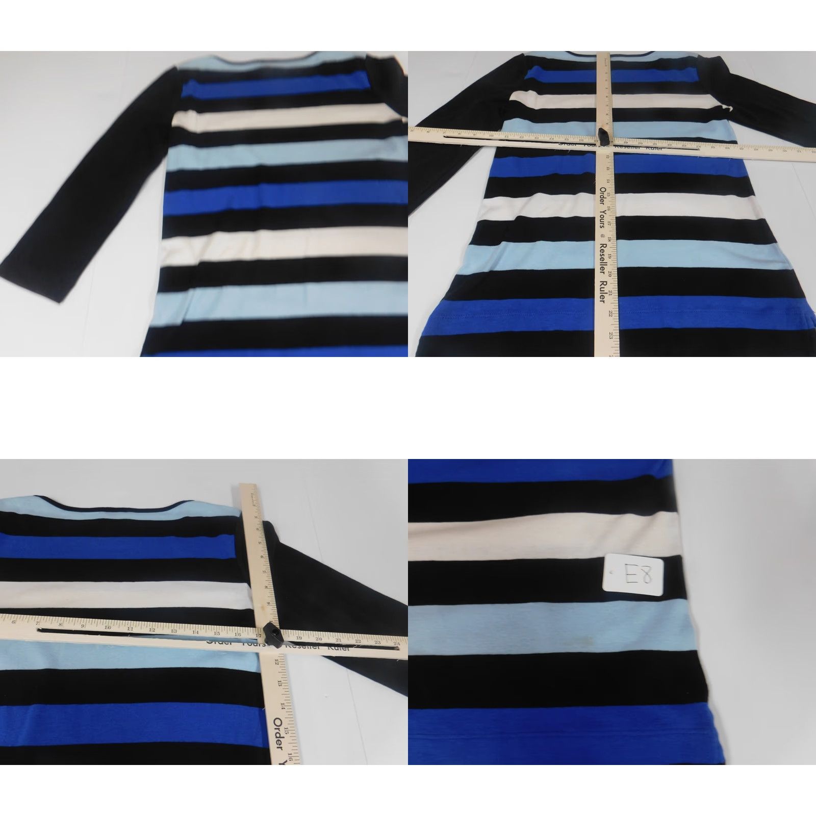 Jones New York Jones New York top Blouse Shirt Womens S Small blue striped crew neck pullover casual long sleeve polyester rayon breathable Sport Vintage: No Size S / US 4 / IT 40 - 8 Thumbnail