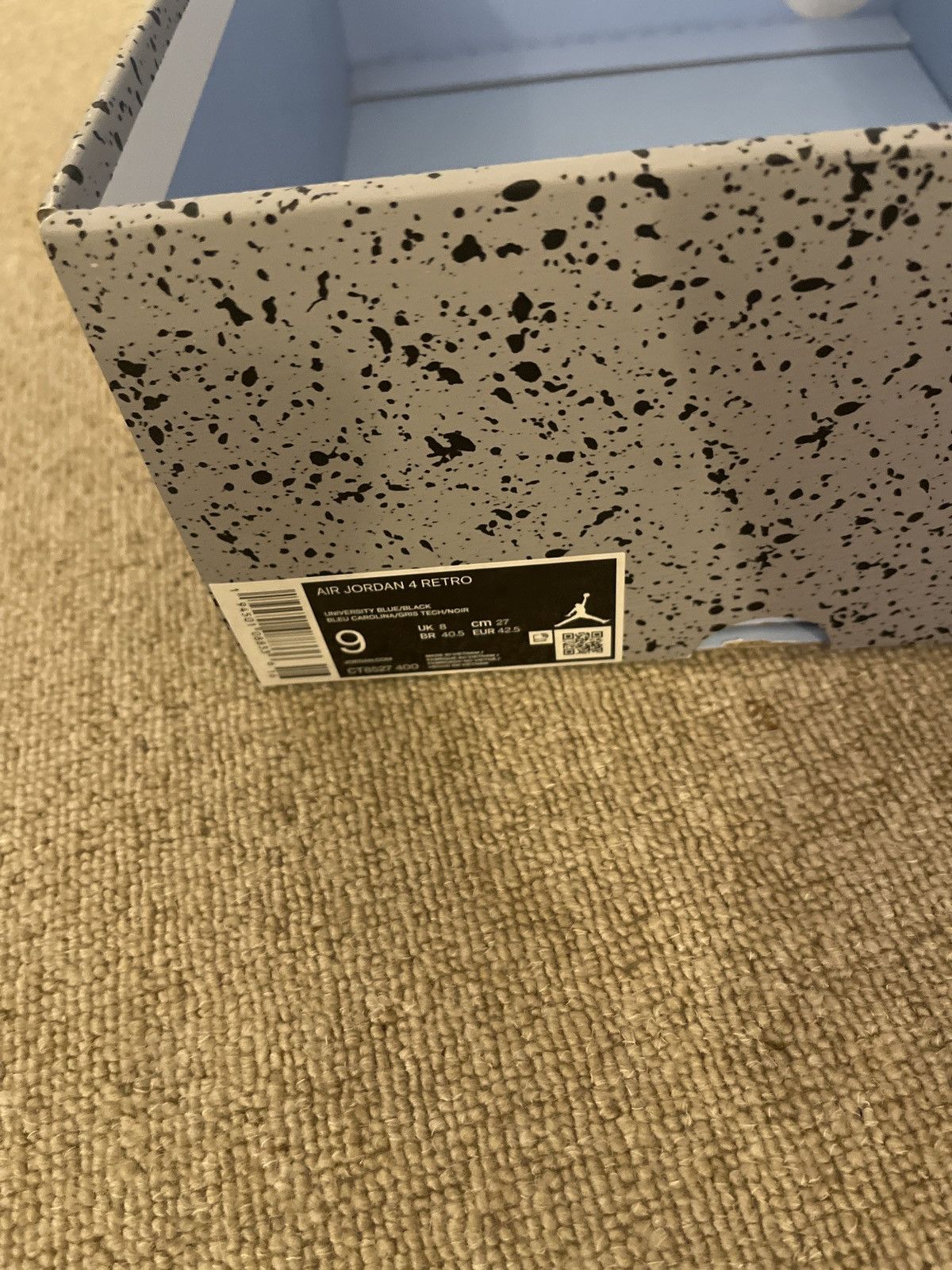 Jordan Brand Air Jordan 4 Retro University Blue OG Box Size 9.5 Used Size US 9.5 / EU 42-43 - 8 Thumbnail