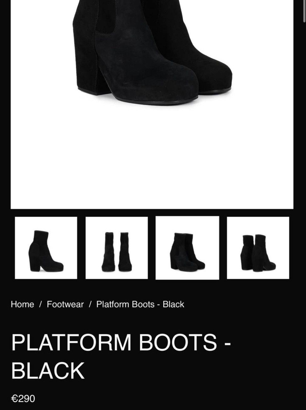 Random Identities Random Identities black platform suede boots size 38 (8 US) Size US 8 / IT 38 - 8 Thumbnail