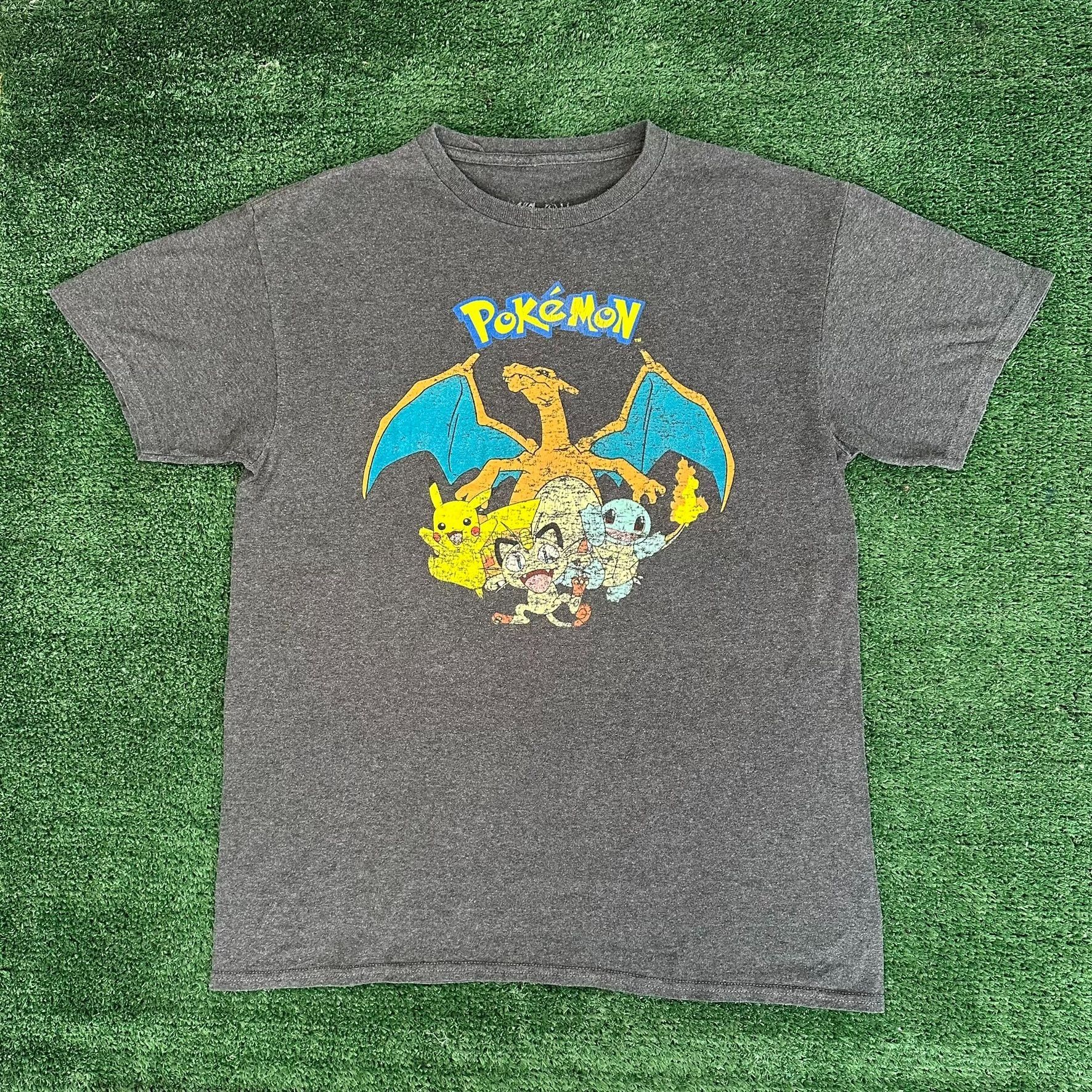 Pokemon Nintendo Pokemon Pikachu Charizard T-Shirt Retro Gamer Gray Size US M / EU 48-50 / 2 - 1 Thumbnail