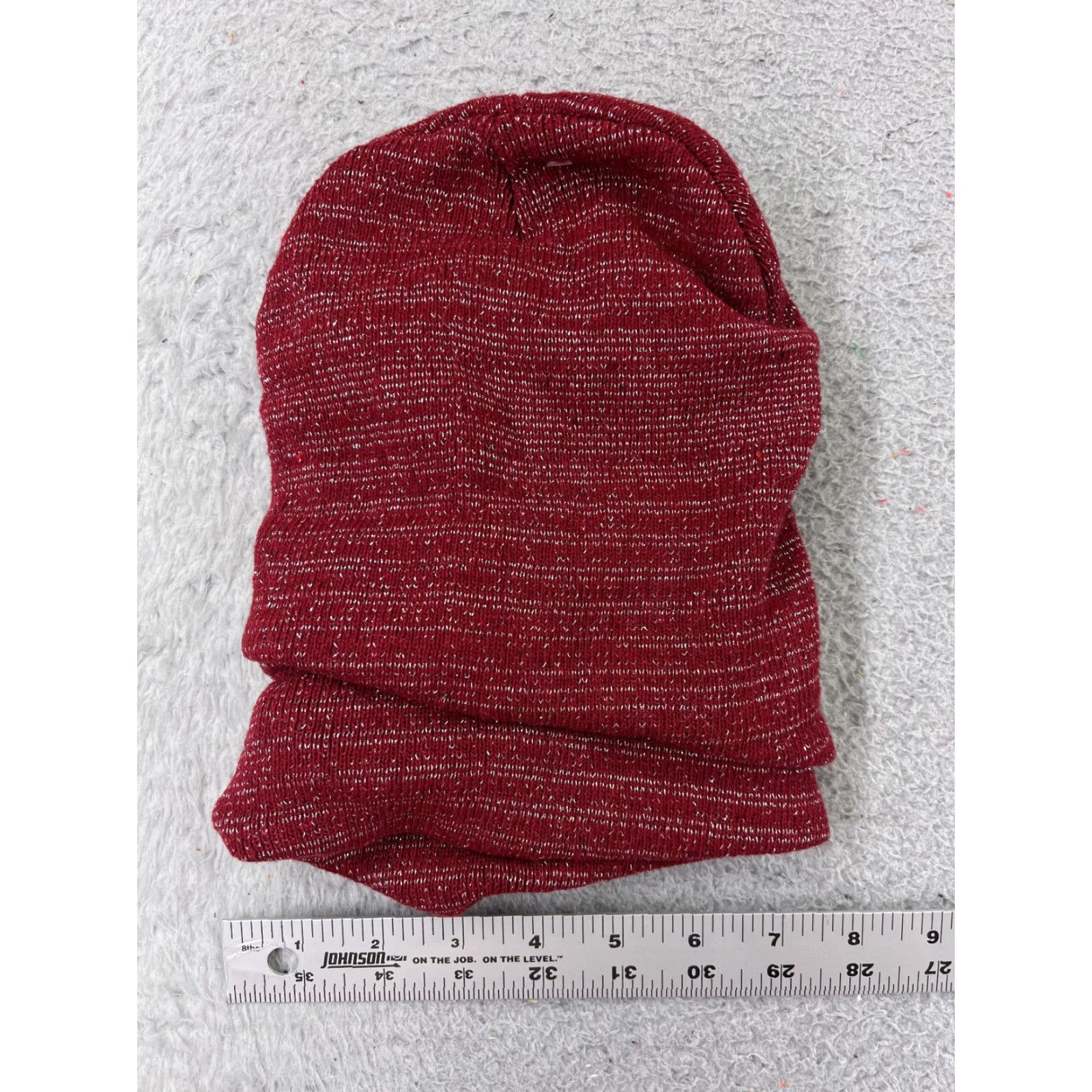 Vintage Beanie Women's One Size Red Knit Wool Blend Lined Sparkly Snow Ski Hat/Cap Wool Sponge/Bead Details Size ONE SIZE - 3 Thumbnail